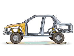 Kelainan Bentuk tubuh Mobil Monokok vs Ladder Frame