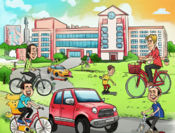 Alat transportasi Bebas di Kawasan Kampus serta Pabrik